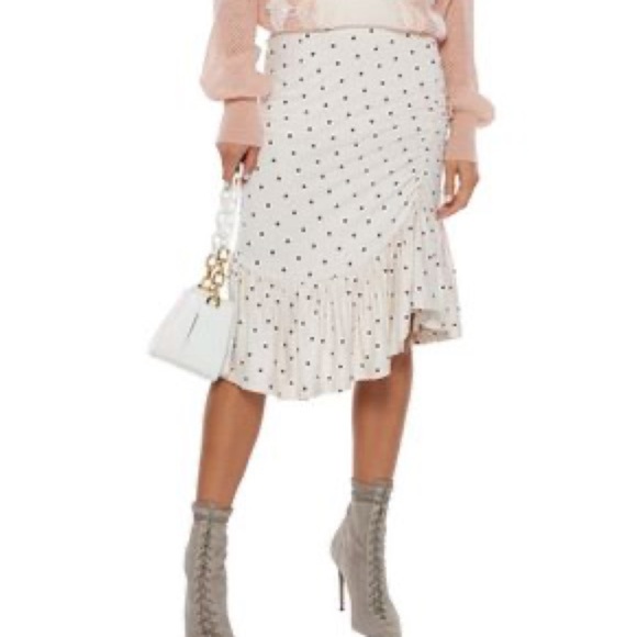 BAUM UND PFERDGARTEN Julie Asymmetric Ruched Skirt (14) - Picture 1 of 8